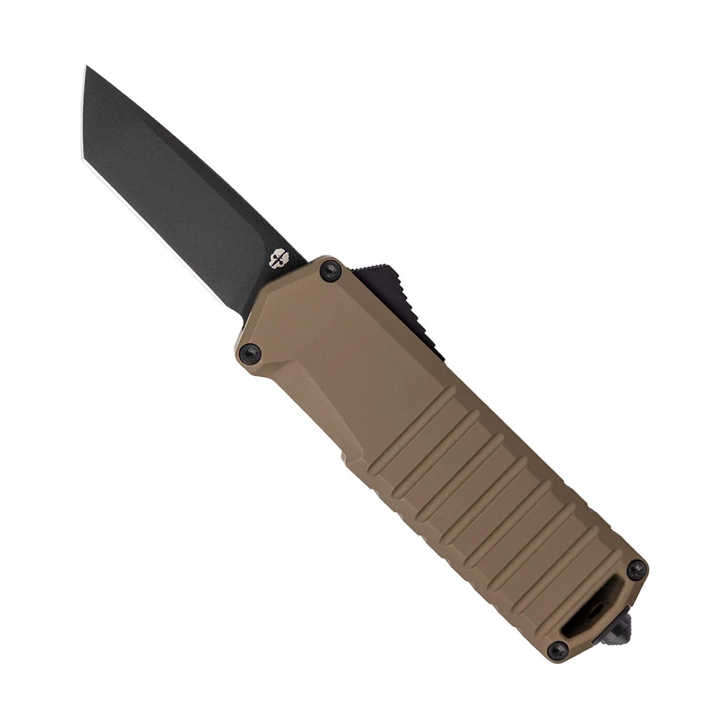 Tekto Knives A2 Badger OTF Knife, Desert Aluminum - Tekto Knives