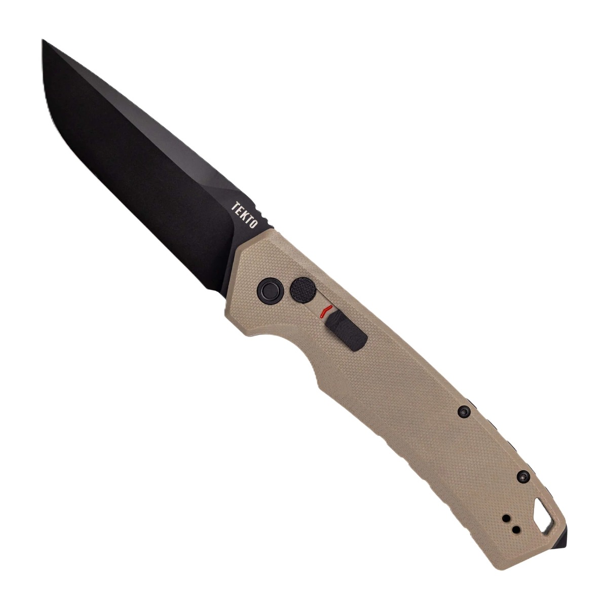 Tekto Knives A3 Delta Auto Folding Knife, Desert