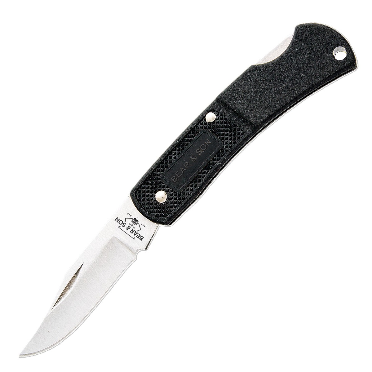 Bear & Son 3" BLACK ZYTEL FOLDING KNIFE