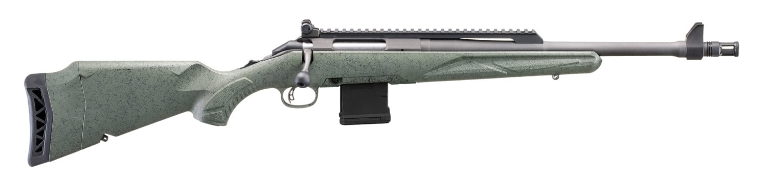Ruger American Gen II Scout 5.56 16.1" 10rd Bolt Action Rifle, Leaf Green - 46965