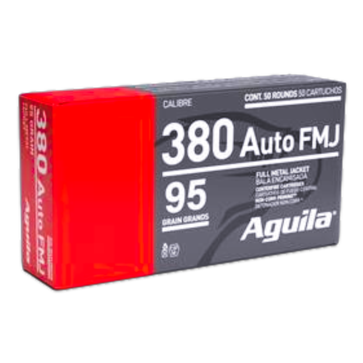 Aguila Handgun .380 Auto 95 Grain FMJ Ammo, 50Rds - Aguila