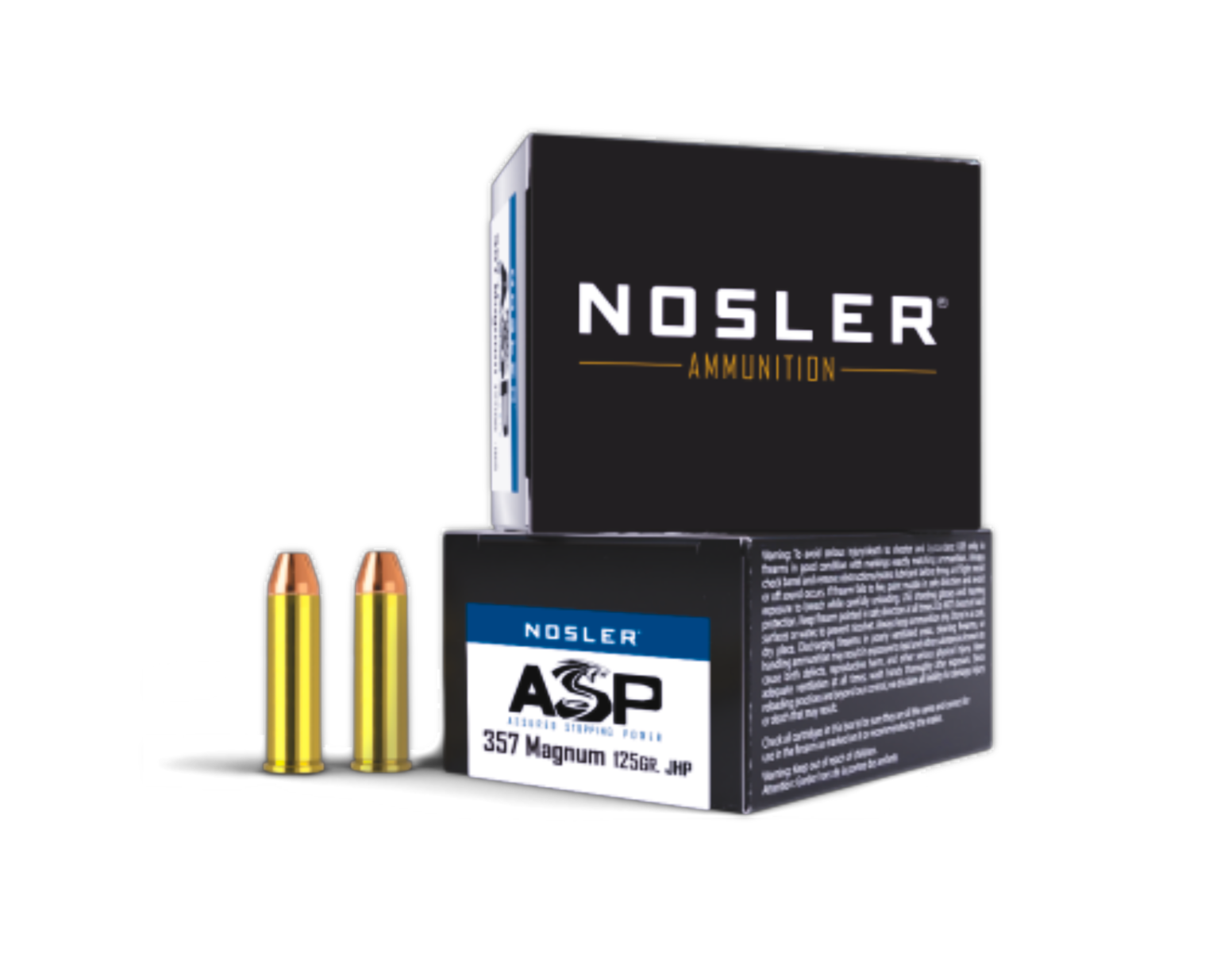 Nosler ASP .357 Magnum 125Grain JHP Ammo, 20Rds - 40137 - Nosler