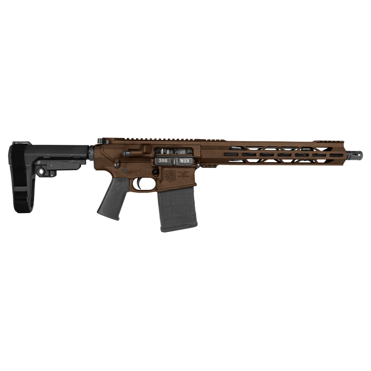 Diamondback Firearms DB10 Carbon Series 13.5" 308 Winchester 20rd AR-10 Pistol, Midnight Bronze