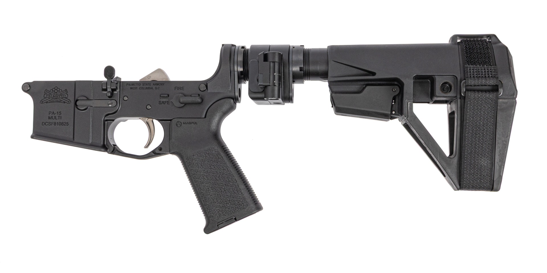 PSA AR-15 Complete MOE EPT SBA5 Side Folding Complete Lower, Black