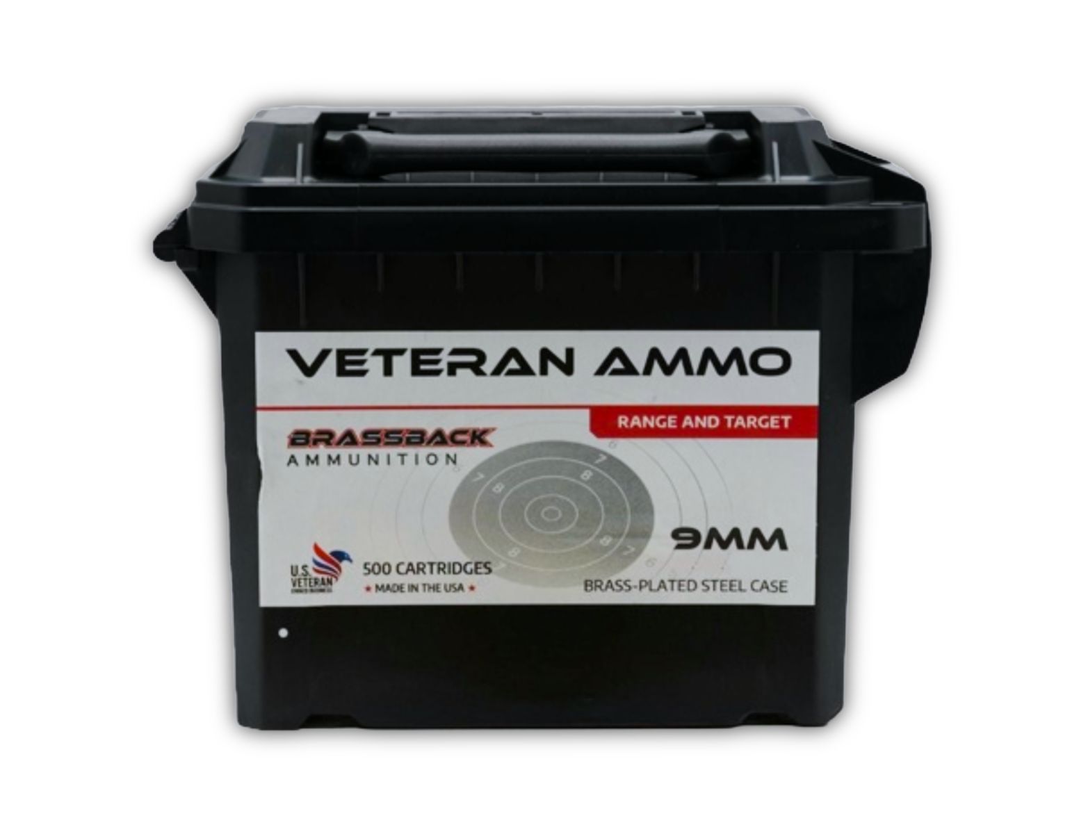 Hyperion Munitions Veteran 9mm 115gr FMJ Ammo, 500 Rd Bulk Can - HMCAN9520