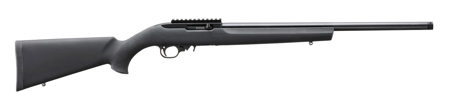 Ruger 10/22 Hogue Overmolded .22 LR 20" 10rd Semi Auto Rifle, Black - 32032