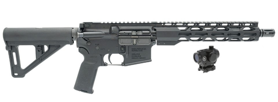 Radical Firearms RF-15 10.5" 5.56 NATO AR Pistol Bundle w/ Crimson Trace Red Dot, Black - Radical Firearms
