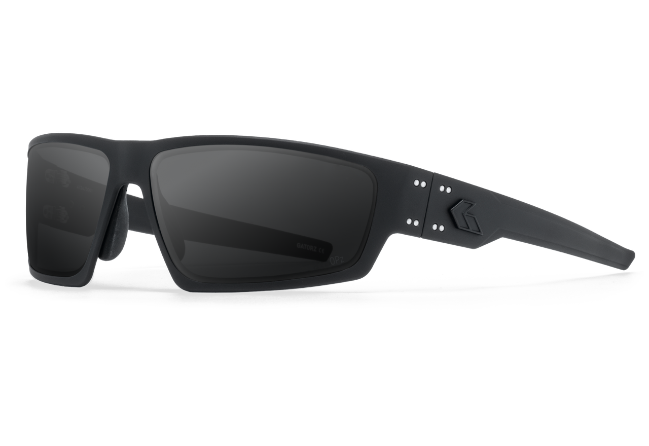 Gatorz Eyewear Warhawk Smoke Optimized Polarized Black w/ Black Logo