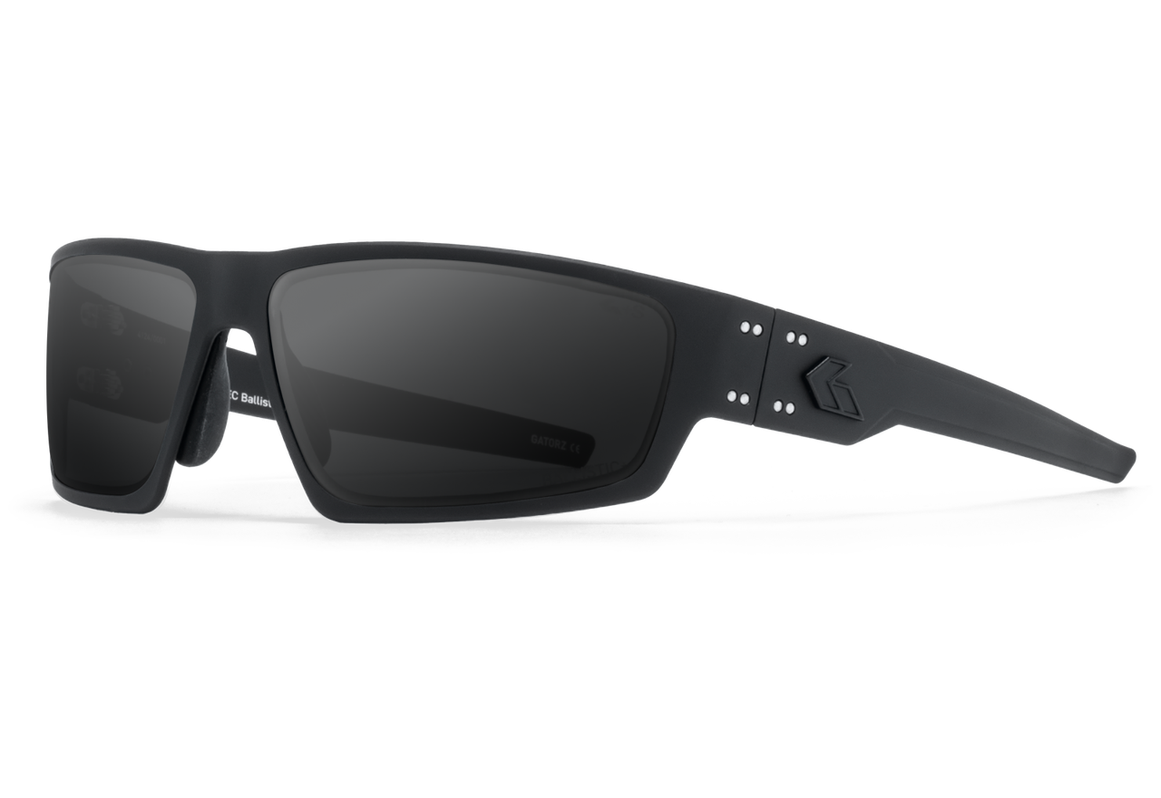 Gatorz Eyewear Warhawk Milspec Ballistic Smoke w/Anti-Fog Black w/ Black Logo