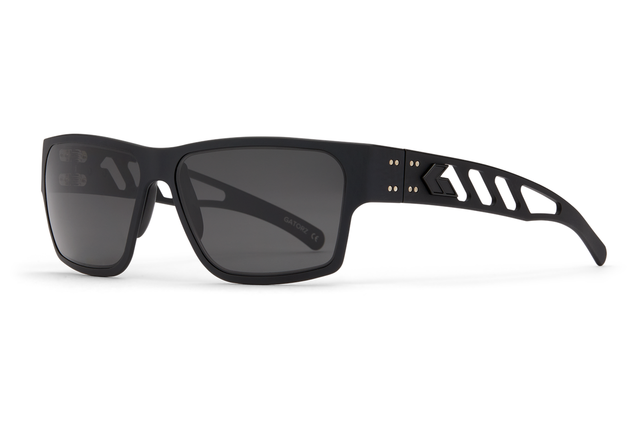 Gatorz Eyewear Delta M4 Polarized Smoke Polarized Black w/ Black Logo