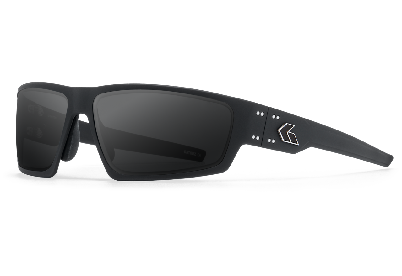 Gatorz Warhawk Tactical Sunglasses - Smoke Lens Silver Logo