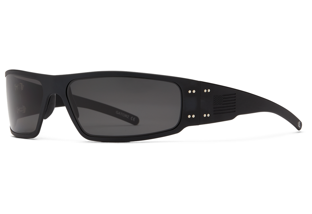 Gatorz Eyewear Magnum Smoke Optimized Polarized Black w/ Black Logo
