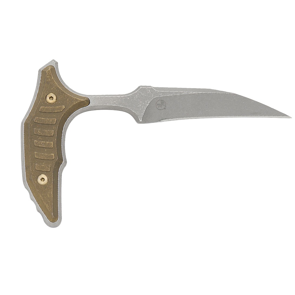 Microtech Knives Microtech BEE Marfione Select Push Dagger Non-Serrated, Bronze/Bronze