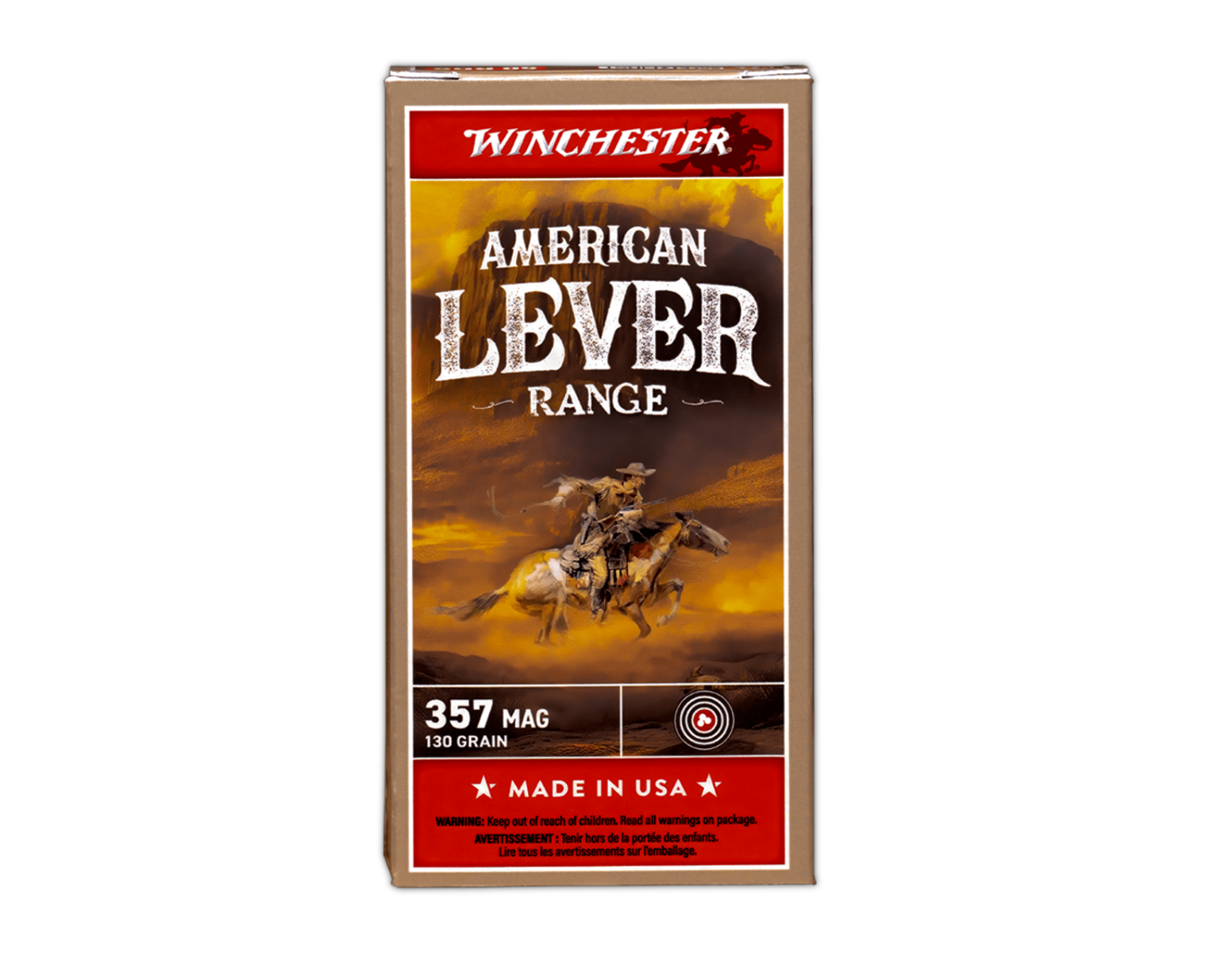 Winchester Winchester American Lever Range .357 Magnum 130gr FMJ Ammo, 50Rds