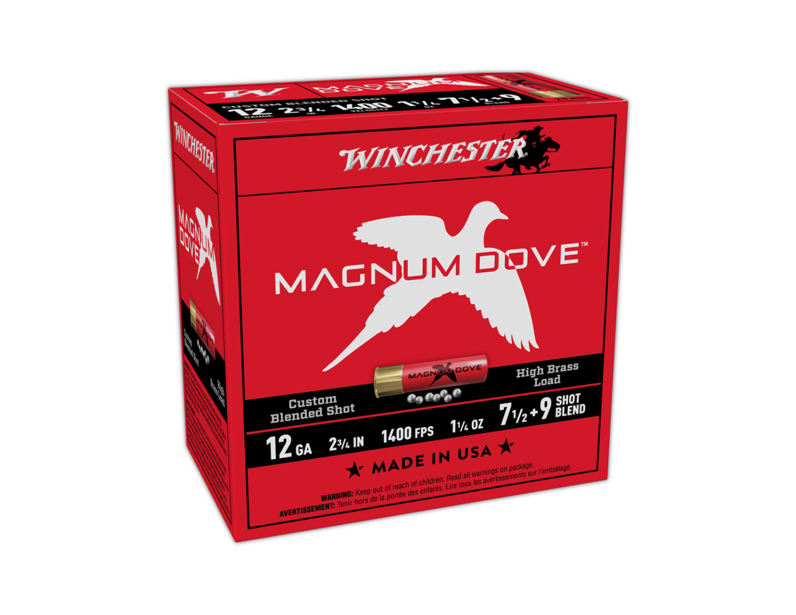 Winchester Magnum Dove 12 Gauge 2-3/4" #7.5 & #9 1-1/4oz Shotshells, 25rds