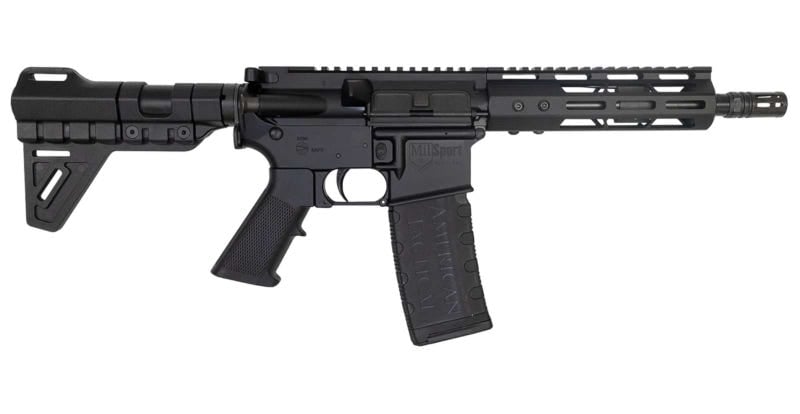 ATI Milsport 8.5" .300 Blackout AR Pistol, Black - American Tactical