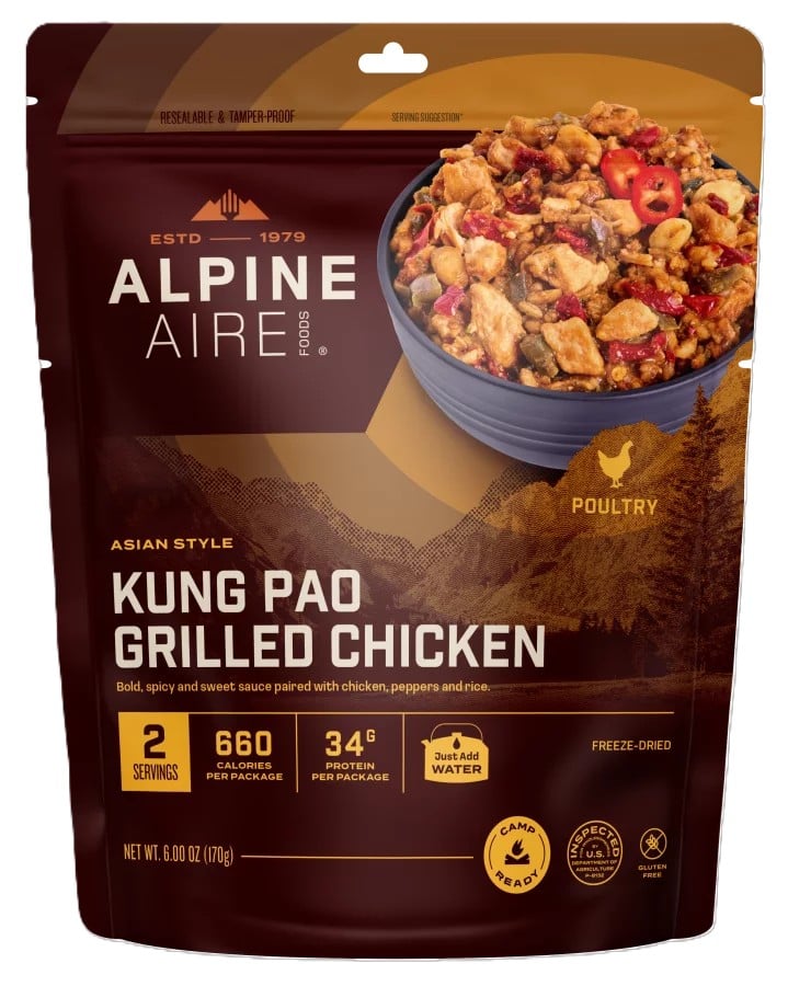 AlpineAire Freeze-Dried Meal Pouch, Kung Pao Grilled Chicken