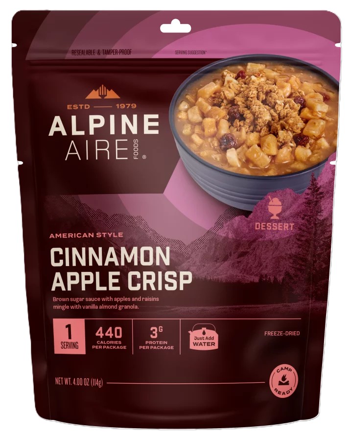 AlpineAire Freeze-Dried Meal Pouch, Cinnamon Apple Crisp