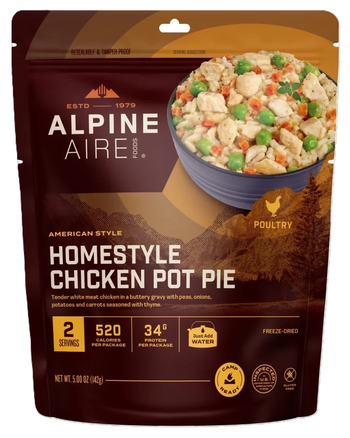 AlpineAire Freeze-Dried Meal Pouch, Homestyle Chicken Pot Pie