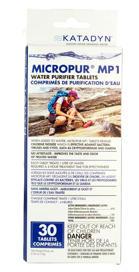 Katadyn Micropur MP1 Purification Tablets, 30 pack