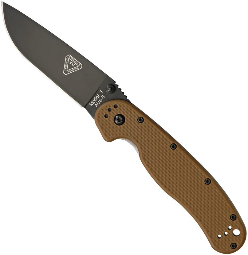 Ontario Knife Company Ontario Knife Company RAT I Folding Knife, Coyote Brown/Black