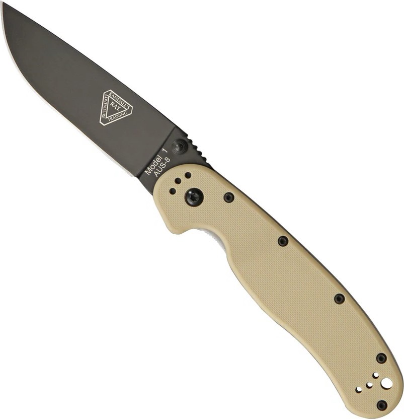 Ontario Knife Company Ontario Knife Company RAT I Folding Knife, Desert Tan/Black
