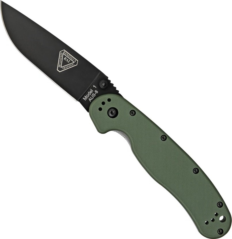 Ontario Knife Company Ontario Knife Company RAT I Folding Knife, OD Green/Black
