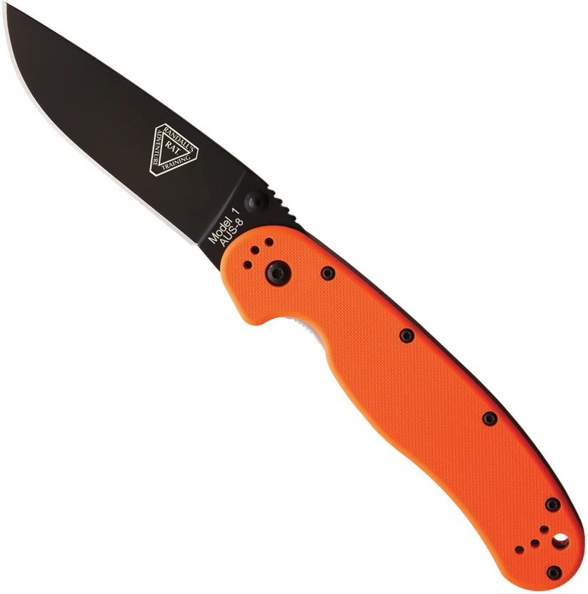 Ontario Knife Company Ontario Knife Company RAT I Folding Knife, Orange/Black