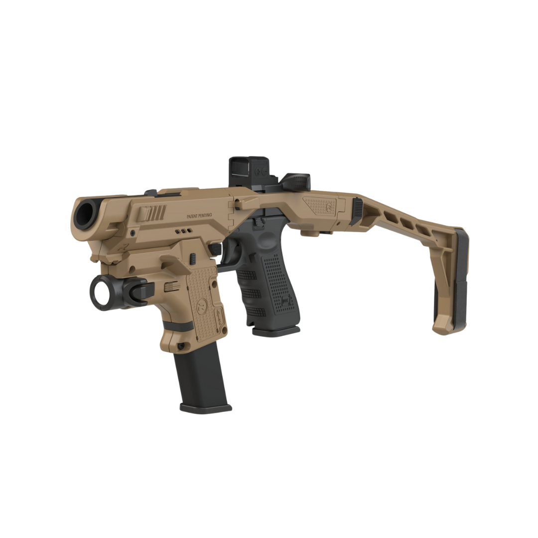Roni Nano Roni, Glock 17/19/19X/22/23/25/31/32/45 - FDE - With Brace NR-G1719-STAB-FDE