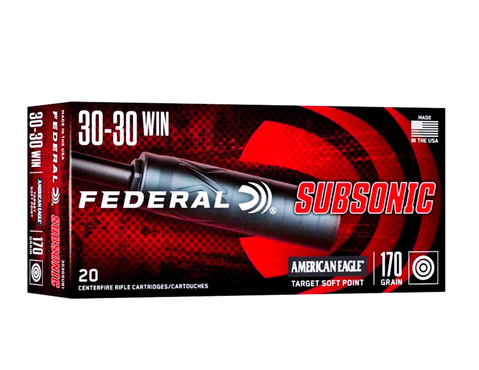 Federal Federal Subsonic .30-30 Winchester 170Gr TSP Ammo, 20Rds