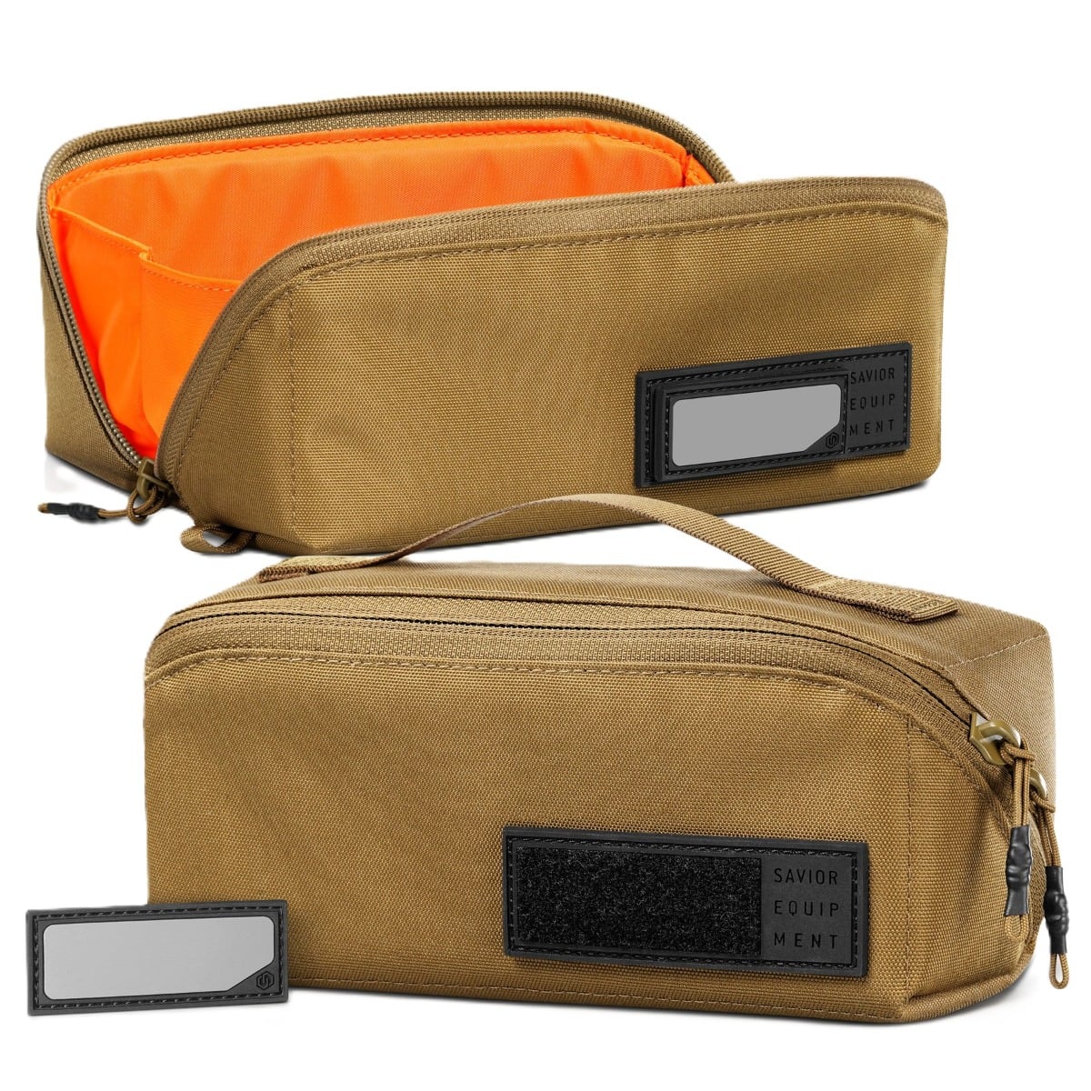 Savior Equipment Savior Utility Pouch 2 PK, Dark FDE/Hi-Viz Orange - Savior Equipment
