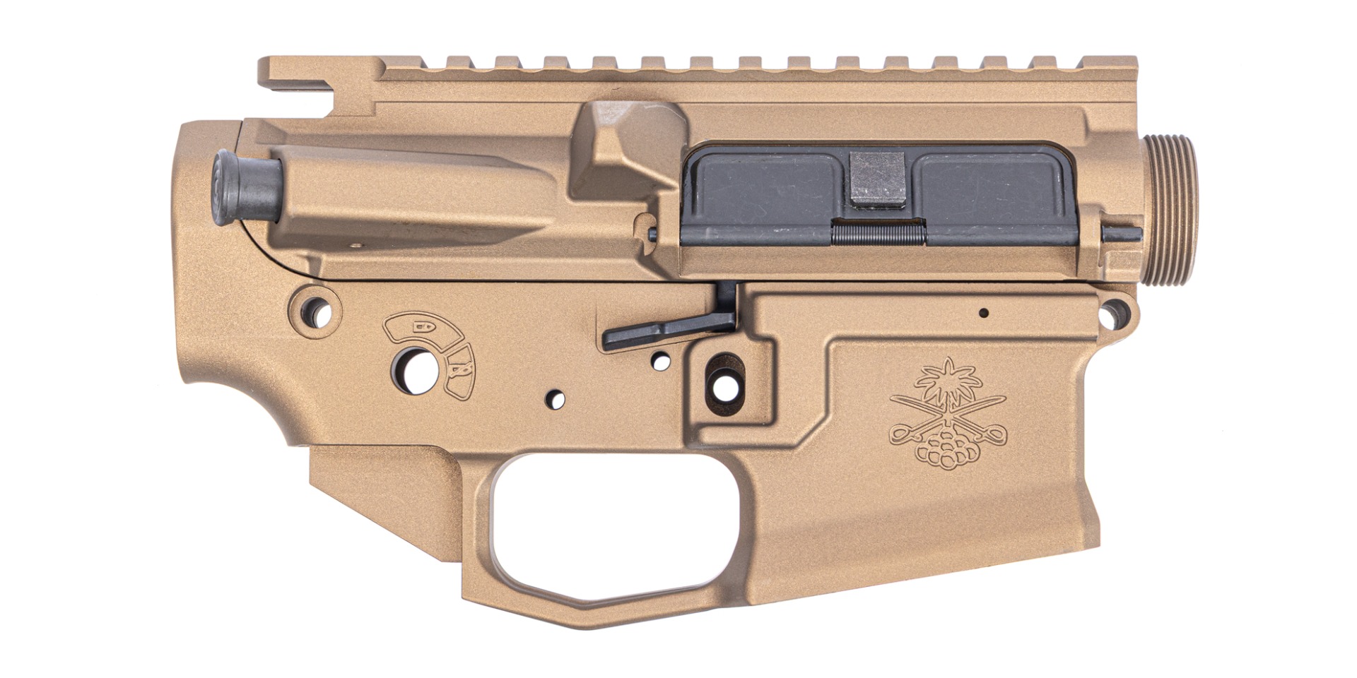 Palmetto State Armory Sabre-15 Enhanced Ambi Receiver Set, Burnt Bronze
