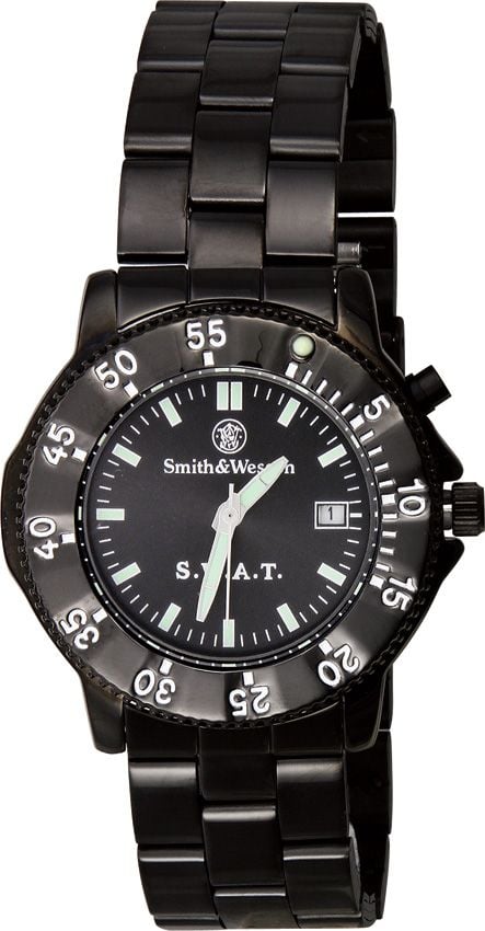 Smith & Wesson Mens SWAT Watch, Black/Black