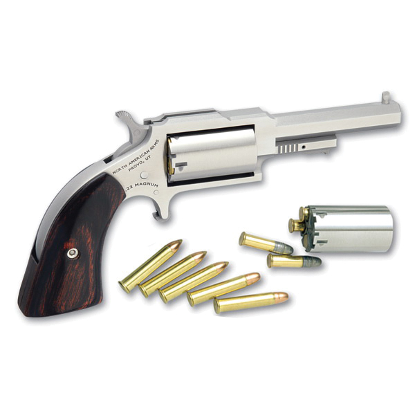 North American Arms 22 LR 5 Round Revolver, Stainless - NAA-1860-250C - North American Arms