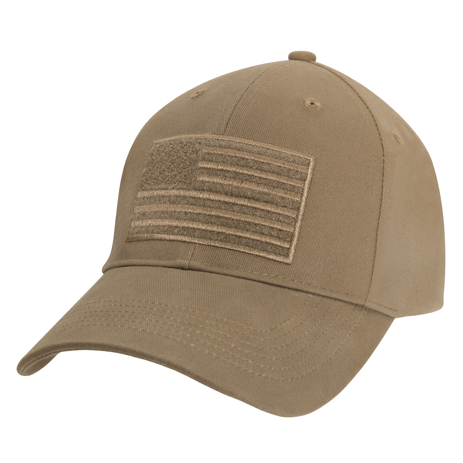 Rothco Rothco Hook Loop U.S. Flag Low Profile Cap - Coyote Brown