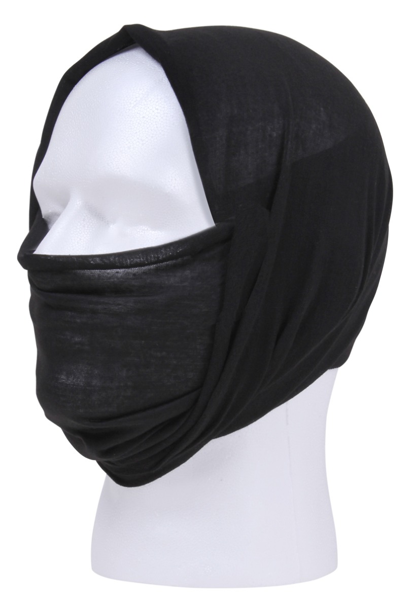Rothco Rothco Multi-Use Neck Gaiter And Face Covering Tactical Wrap - Black