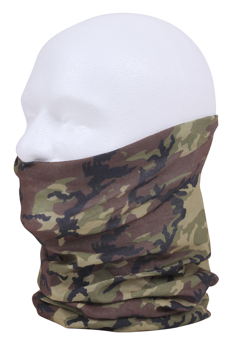 Rothco Rothco Multi-Use Neck Gaiter And Face Covering Tactical Wrap - Woodland Camo