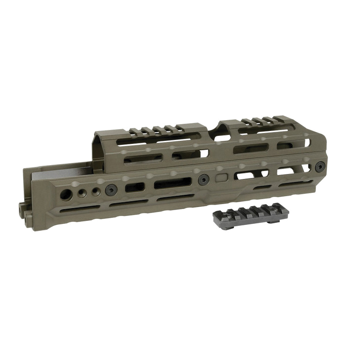 Midwest Industries AK Alpha 2-Piece Drop-In M-LOK Handguard 10", OD Green