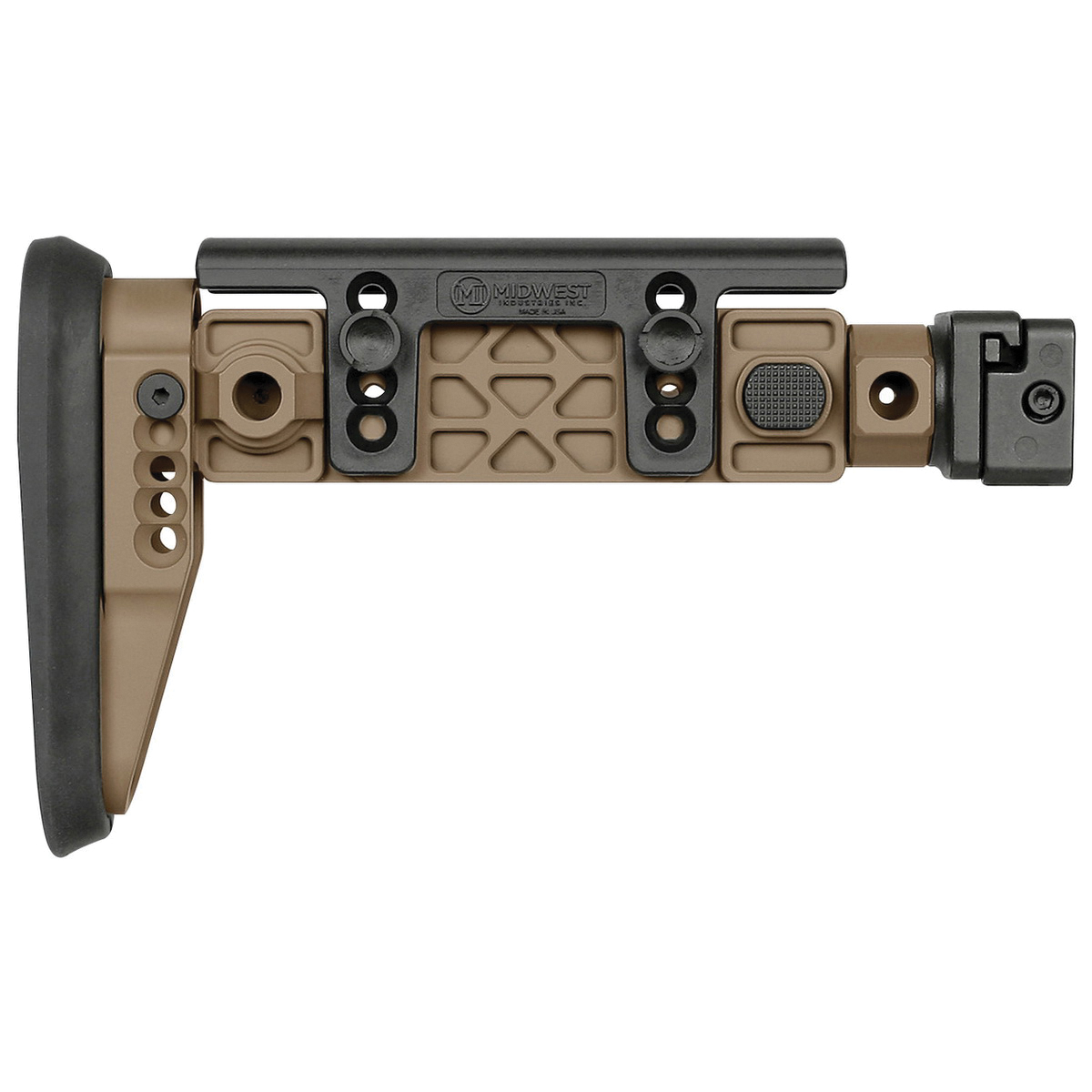 Midwest Industries AK Alpha Folding Stock, Flat Dark Earth - Midwest Industries