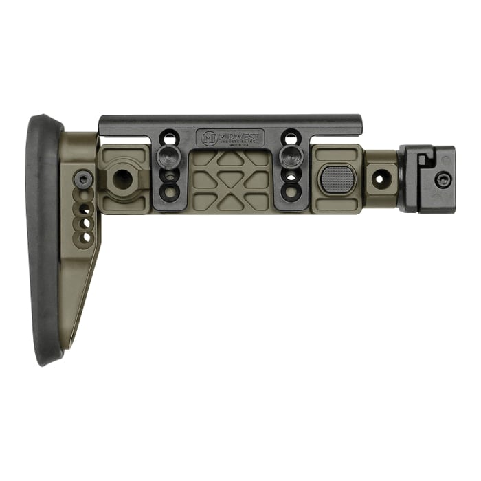 Midwest Industries AK Alpha Folding Stock, OD Green - Midwest Industries