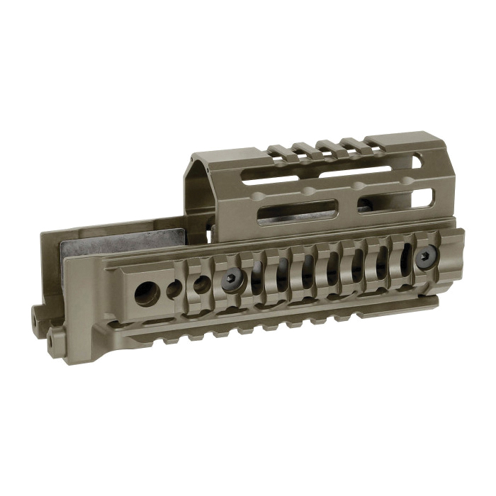 Midwest Industries 2-Piece Drop-In Quad Rail Handguard 6", OD Green - Midwest Industries