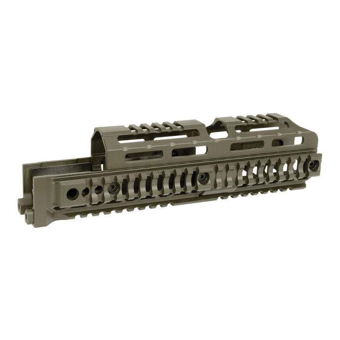Midwest Industries 2-Piece Drop-In Quad Rail Handguard 10", OD Green - Midwest Industries