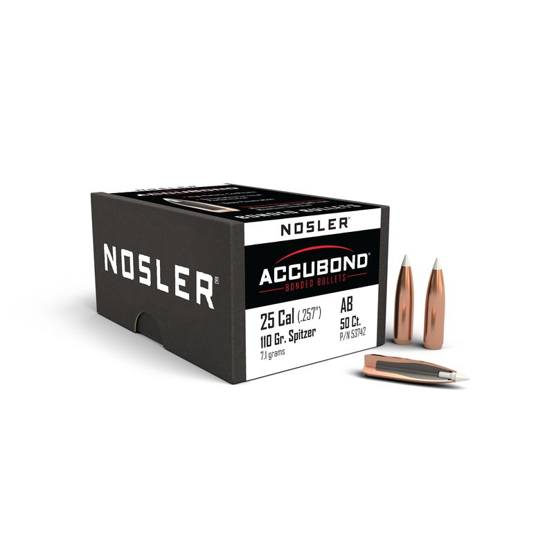 Nosler 25 Caliber (.257) 110gr Accubond Bullets 50ct - 53742