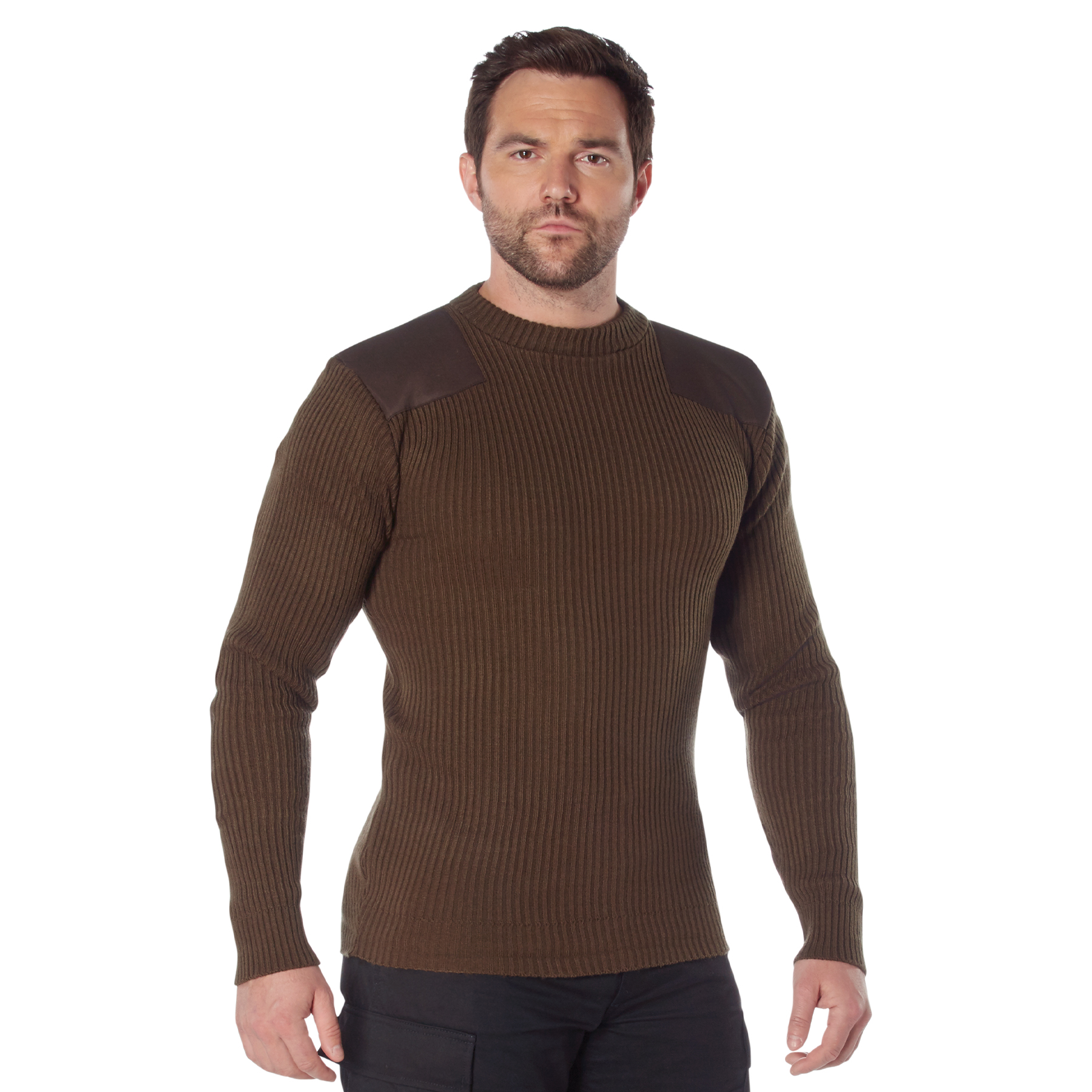 Rothco Rothco Acrylic Commando Sweater - Brown, Large