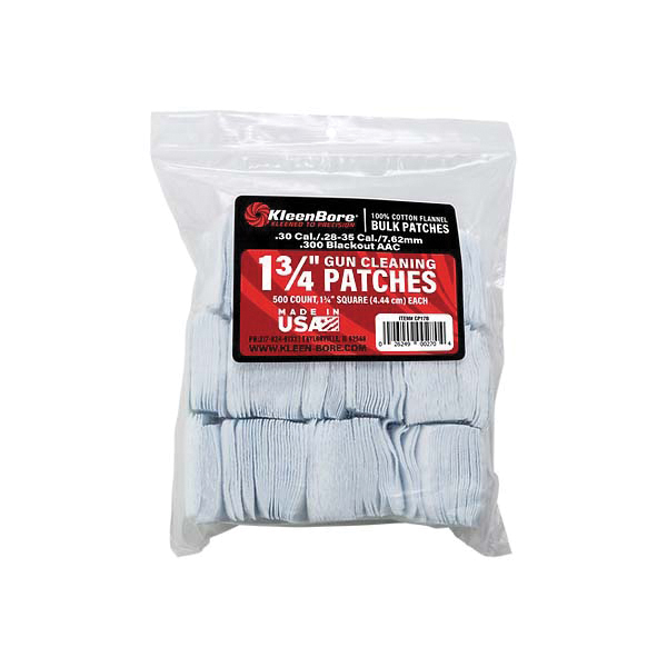KleenBore .28 Cal/.35 Cal 1.75" x 1.75" Square Cleaning Patch - Kleenbore
