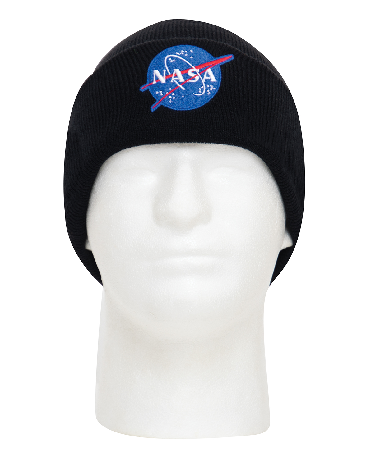 Rothco Rothco Deluxe Nasa Meatball Logo Embroidered Watch Cap - Black