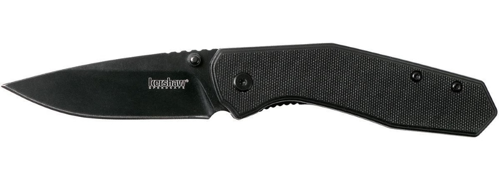 Kershaw RIM Folding Pocket Knife, Black - 1340