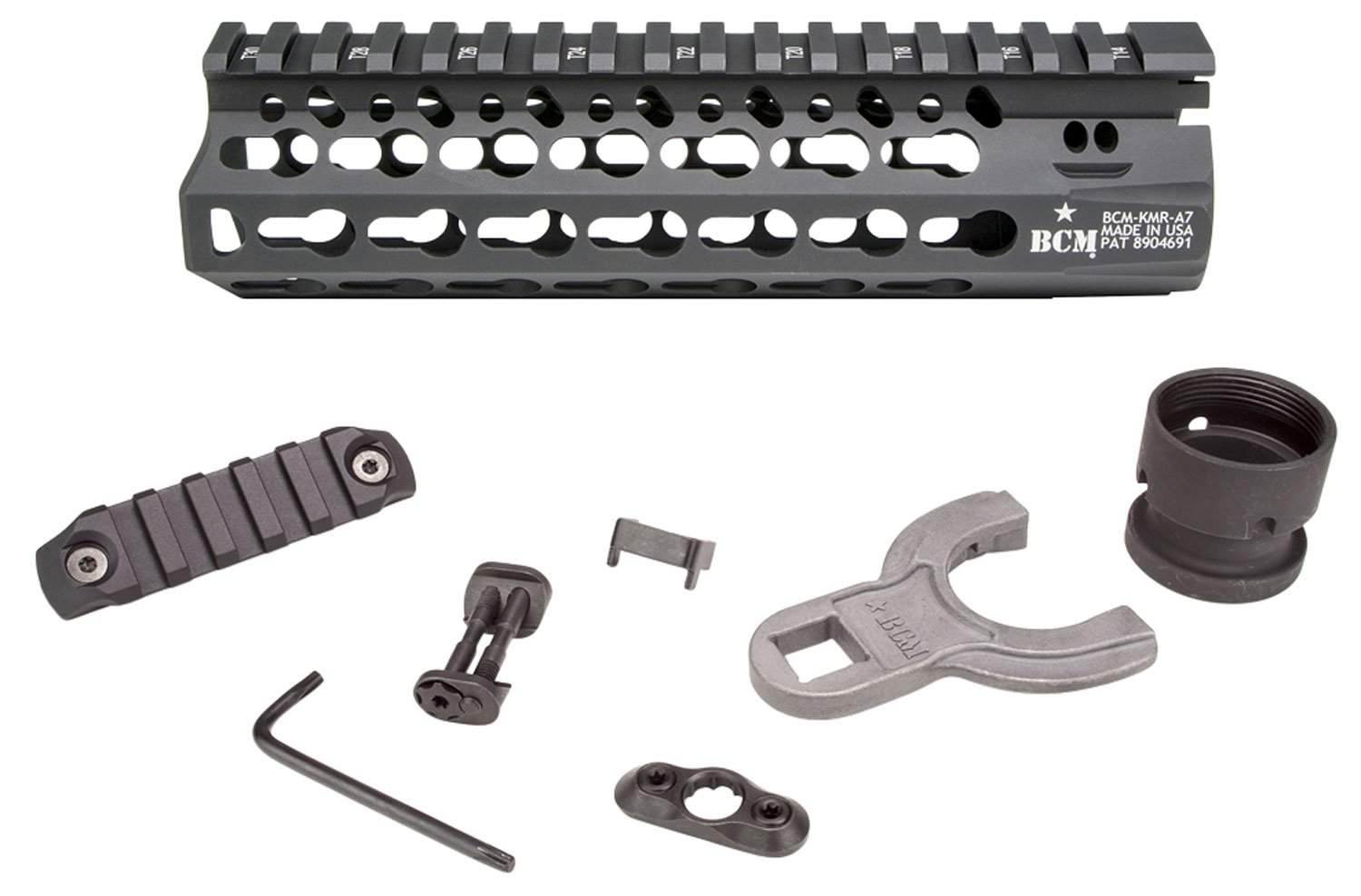 Bravo Company Mfg KeyMod 7" Float Handguard, Black - KMRA7556BK - Bcm