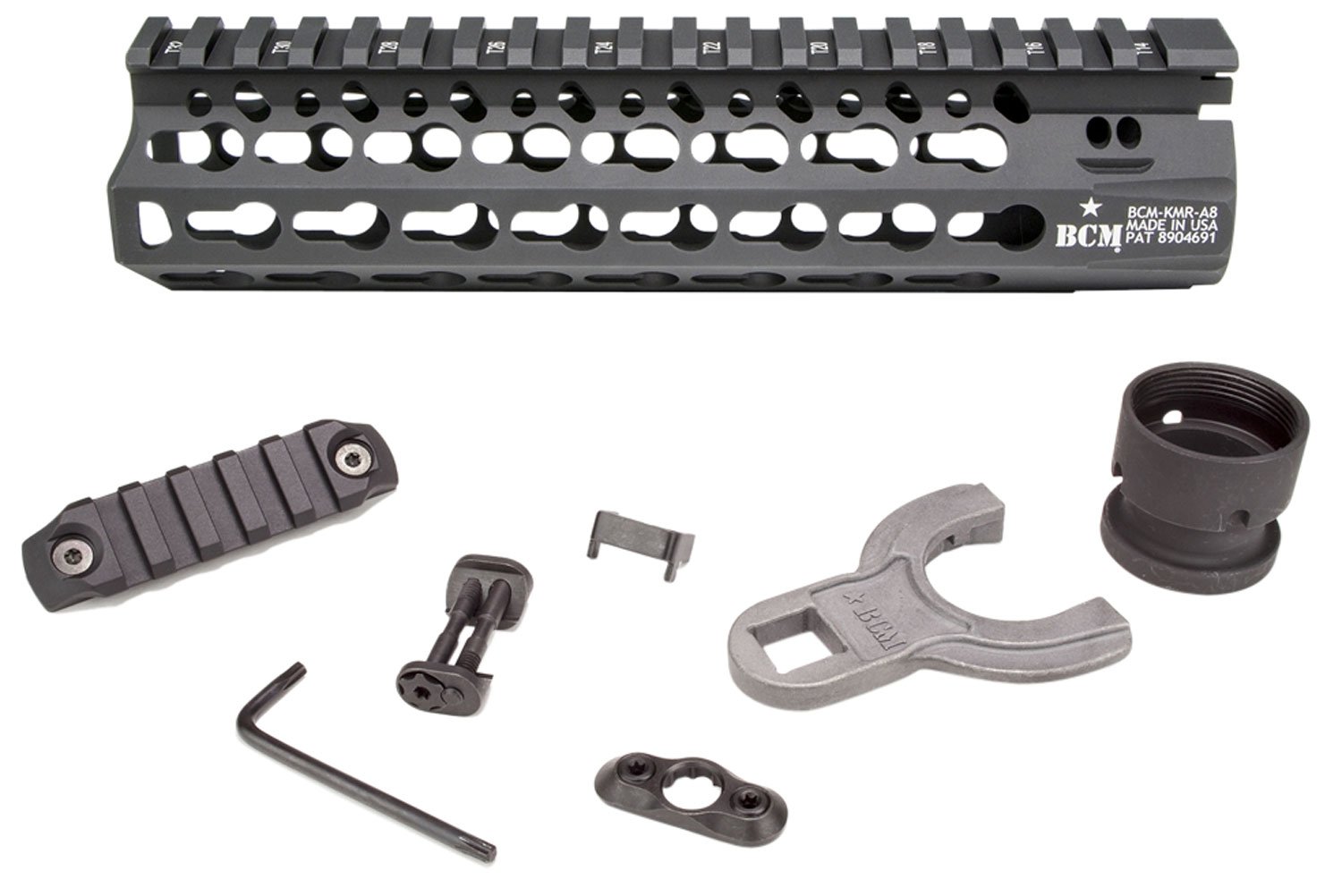 Bravo Company Mfg KeyMod 8" Float Handguard, Black - BCM-KMR-A8-556-BLK - Bcm