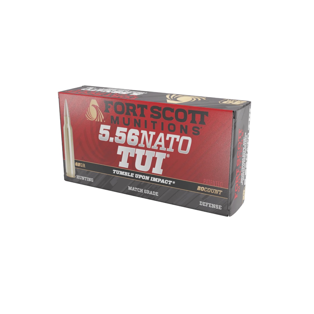 Fort Scott Munitions Tumble Upon Impact 5.56 62gr SCS Ammo, 20rds - 556062SCV